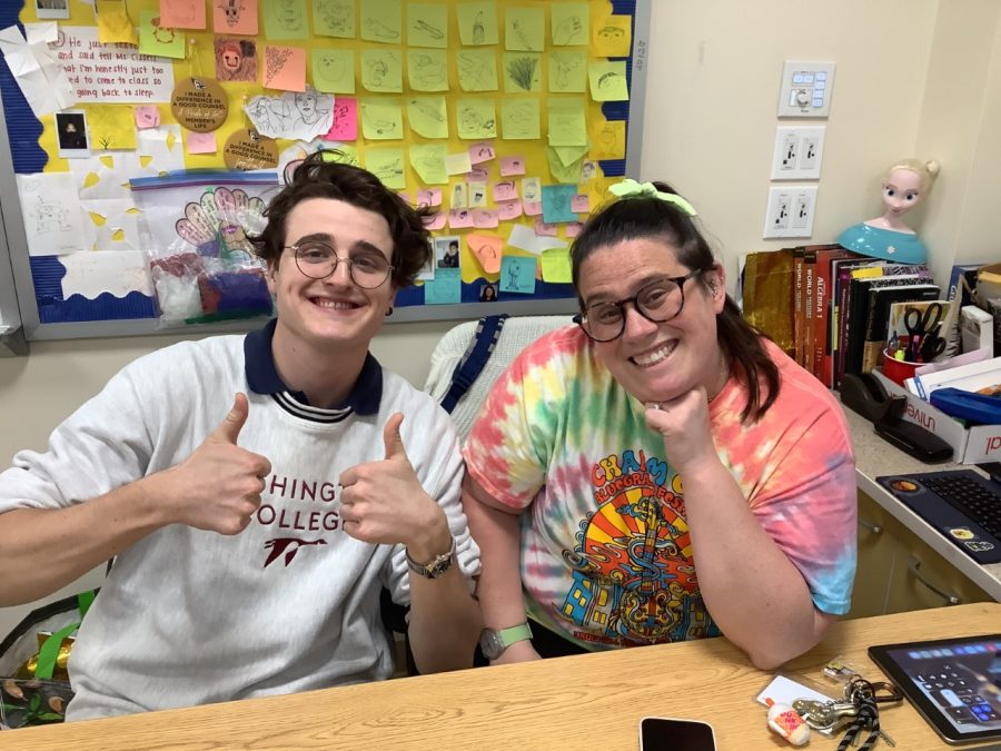 Ms. Cissel, GC Science teacher and GC student Evan Cooley ‘22