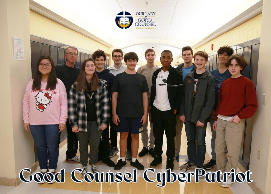 Mr. Strazza and Good Counsels CyberPatriot Team 