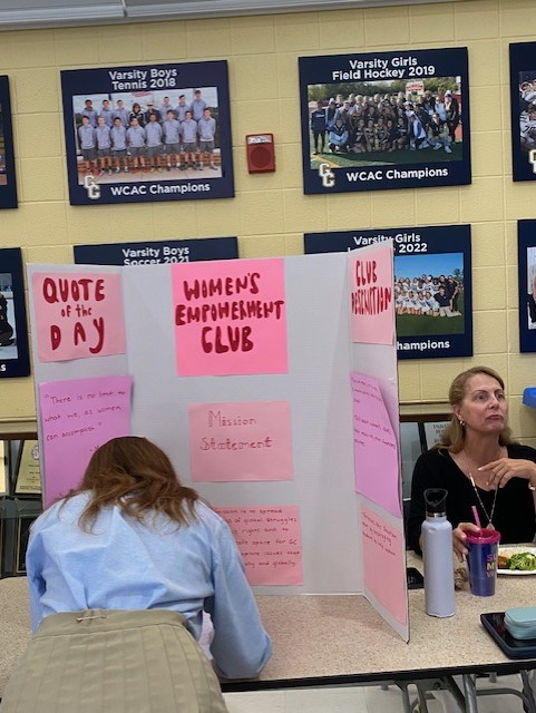 Mrs. Silva, moderator of the Women's Empowerment Club
