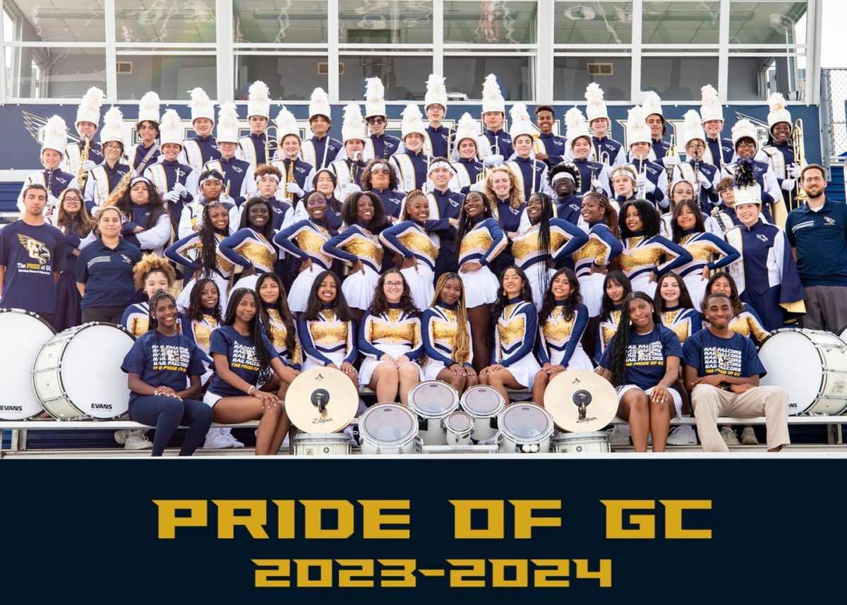 The members of the Pride of GC Marching Falcons and Majorettes!
