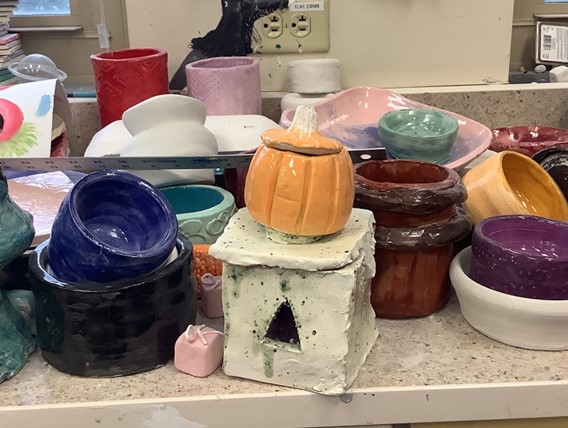 Artistic examples of the many talented Good Counsel potters.