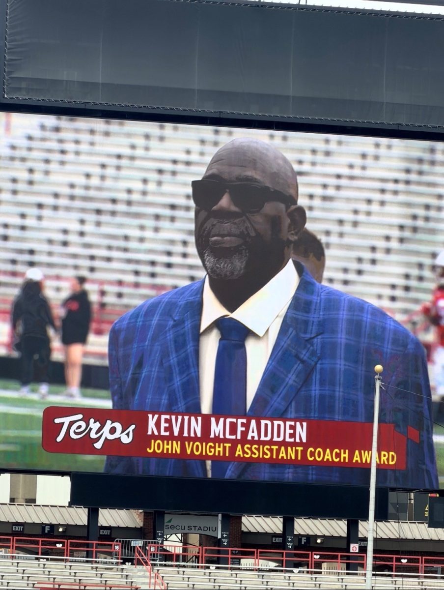 GC's Coach Keven McFadden being inducted into the Maryland Coaches Association Hall of Fame.